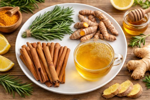 Romero, Cúrcuma y Canela: La Bebida Natural que Desinflama el Cuerpo y Limpia el Organismo