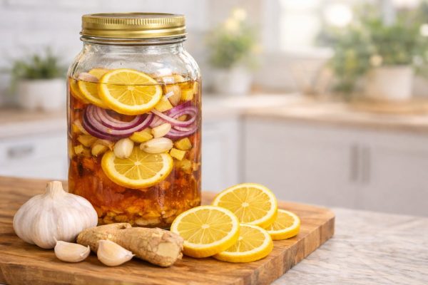 Remedio natural con limón, ajo y jengibre que apoya la salud de la vista