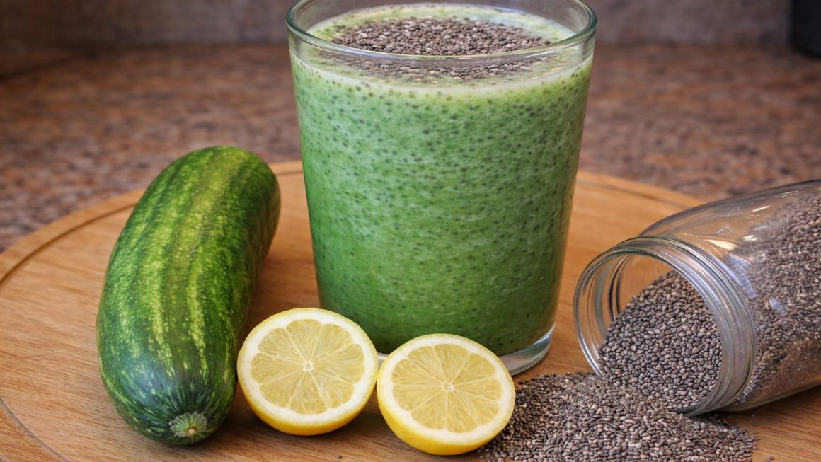 batido de pepino y chía