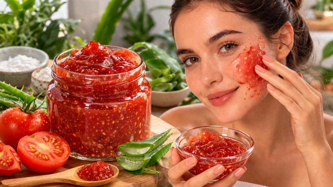 gel de tomate y aloe