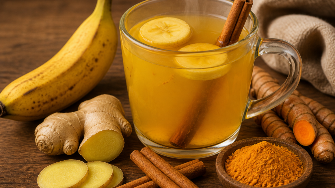 plátano con canela