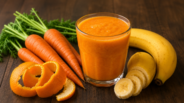 Zanahoria, Banano y Naranja: La Bebida Natural Rica en Vitaminas y Antioxidantes