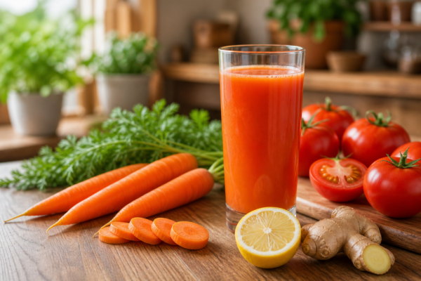 Jugo de Zanahoria y Tomate: Beneficios Naturales para la Vista y la Salud