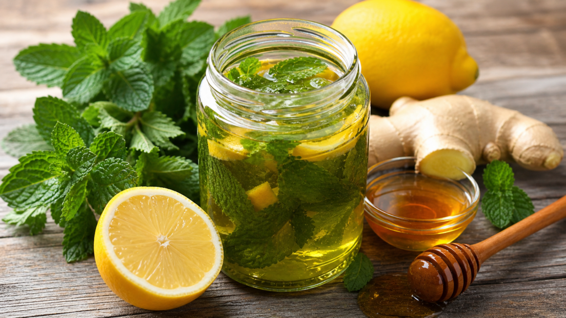 jarabe de menta con limón