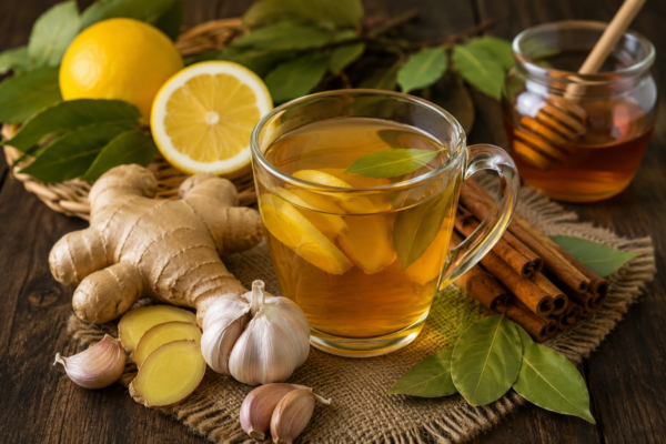 Remedio natural con ajo, jengibre y canela para apoyar la circulación y la presión arterial
