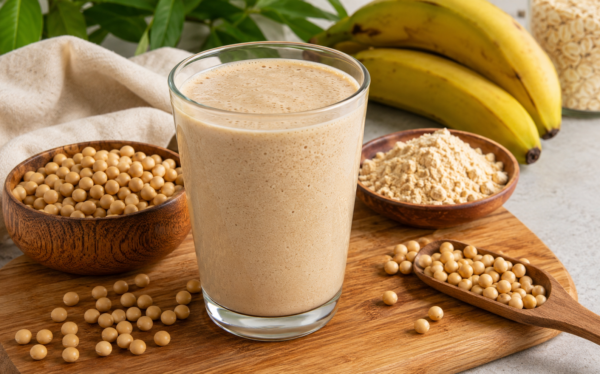 Batido de soja: una bebida rica en proteínas para apoyar la fuerza muscular de forma natural